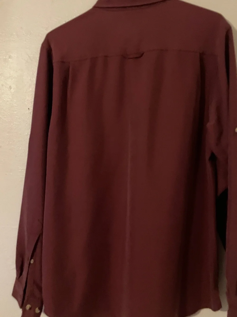 The North Face Syncline Button Up Shirt Burgundy Roll Tab Men’s L